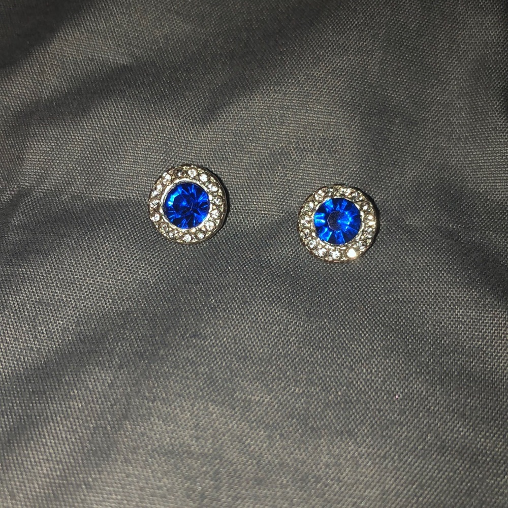 blue stud earrings